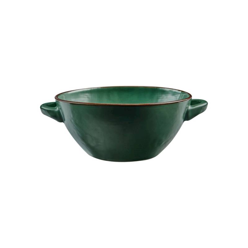 Coppetta riso e zuppa Mediterraneo in ceramica verde cm 15