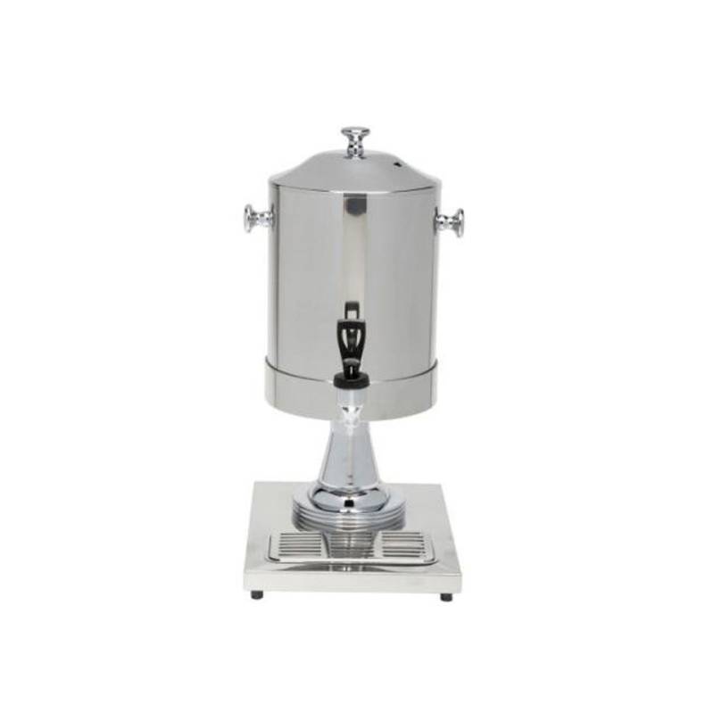 Stainless steel milk dispenser with tap and base 1.58 gal