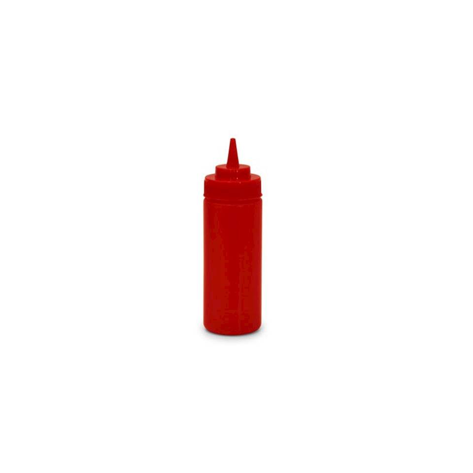 Red ldpe polyethylene squeeze bottle 8.45 oz.