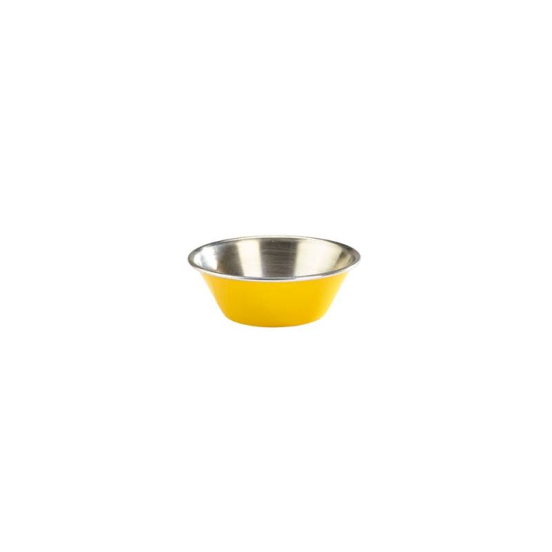 Yellow stainless steel ramekin mould 2.36 inch