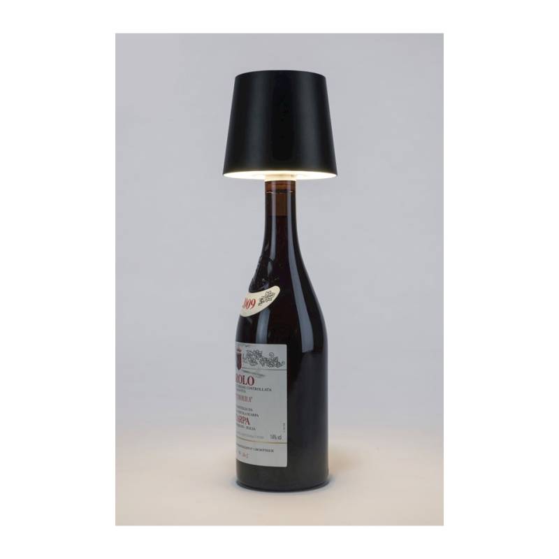 Lampada a led paralume One Light ricaricabile nera