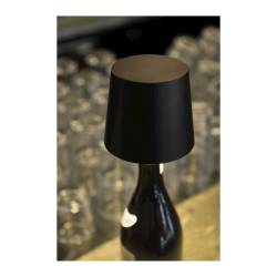 One Light rechargeable black led lamp shade