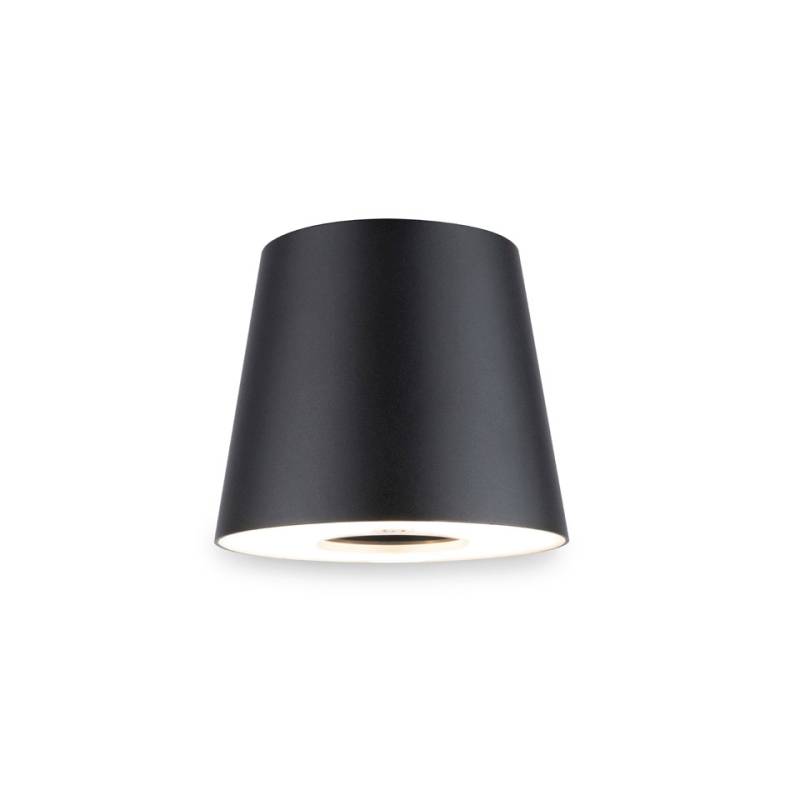 One Light rechargeable black led lamp shade