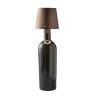 One Light rechargeable led lamp shade bronze