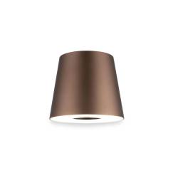 One Light rechargeable led lamp shade bronze