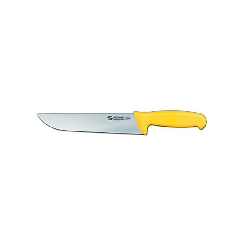 Coltello francese Supra Sanelli Ambrogio in acciaio inox manico giallo cm 16