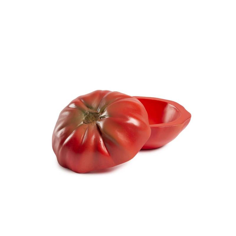100% Chef Tomato red resin cup with lid 6.08 oz.