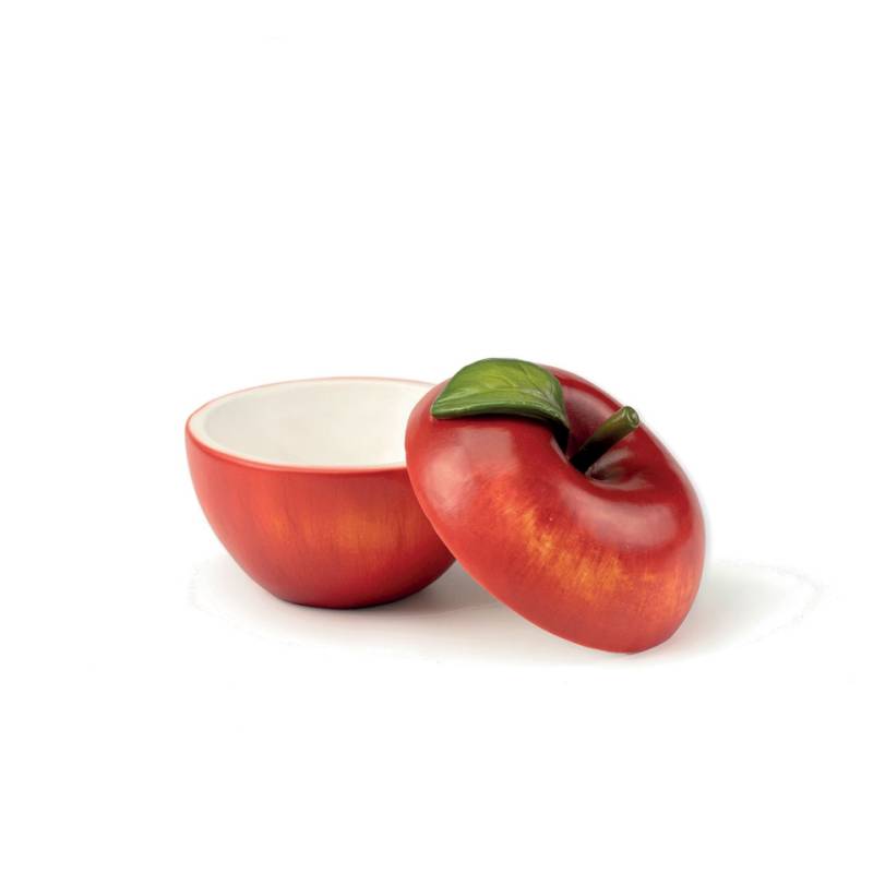 100% Chef Apple red resin cup with lid 8.45 oz.