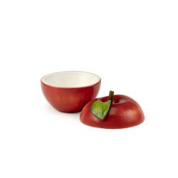 100% Chef Apple red resin cup with lid 8.45 oz.