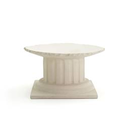 100% Chef Ceasar Palace ivory stoneware column pillow flat-bottomed plate 3.94x2.95 inch