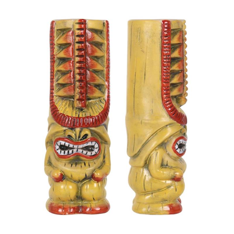 Lono yellow and red porcelain tiki mug 7.77 oz.