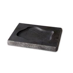 100% Chef Lagoon black marble plate 7.08x5.31 inch