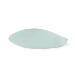 100% Chef Cadaques XXL white frosted glass plate 9.84x7.87 inch