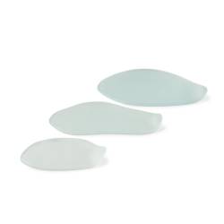 100% Chef Cadaques XXL white frosted glass plate 9.84x7.87 inch