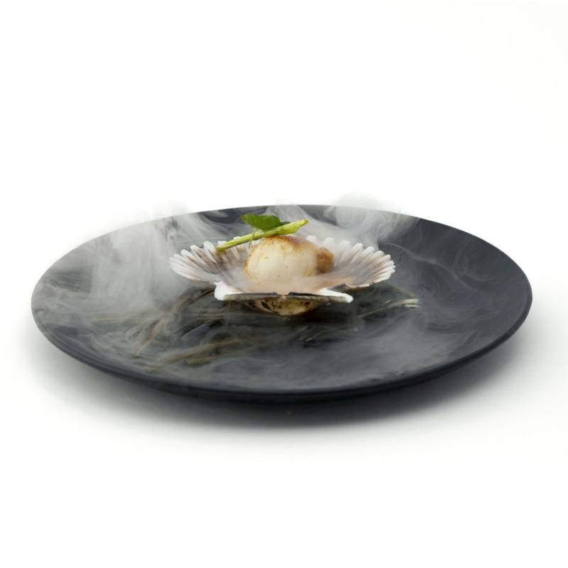 Piatto Boiling XL 100% Chef in vetro opale nero cm 26