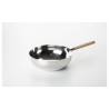 Mini wok XL 100% Chef in acciaio con manico in legno cm 15,3