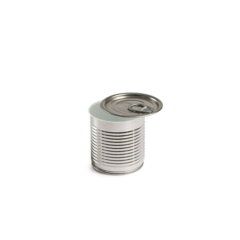 100% Chef disposable mini tin can cup with lid 8.45 oz.