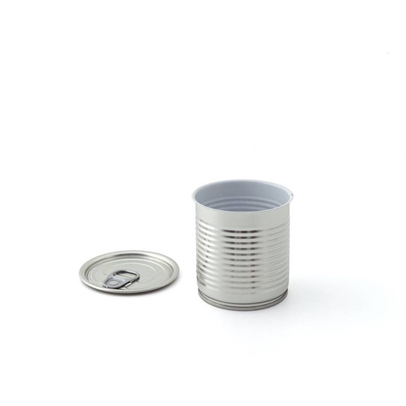 Mini barattolo monouso tin can cup 100% Chef in latta con coperchio cl 25