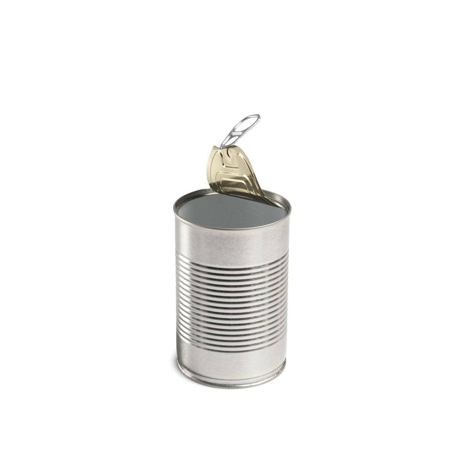 100% Chef Popeye disposable tin can cup with lid 13.52 oz.