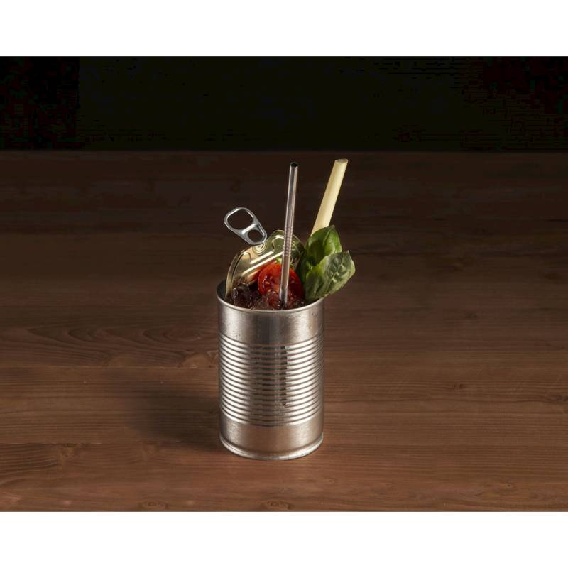 100% Chef Popeye disposable tin can cup with lid 13.52 oz.