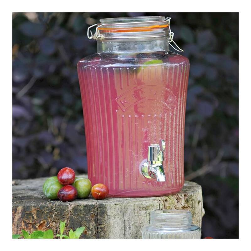 Dispenser drink vintage con rubinetto Kilner in vetro lt 5