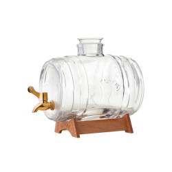Dispenser barrel con rubinetto e supporto Kilner in vetro lt 3,5
