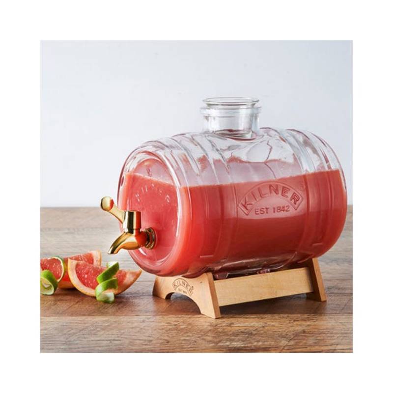 Kilner glass barrel dispenser with faucet and stand lt 3.5