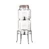 Kilner glass double drink dispenser with stand and faucet lt 2.1-3.1