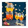 Kilner glass double drink dispenser with stand and faucet lt 2.1-3.1