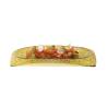 100% Chef Textures amber glass plate 8.86x4.33 inch