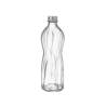 Bormioli Rocco Aqua glass bottle with silver hermetic stopper 0.26 gal