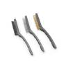 Set of 3 grill brushes with steel brass nylon bristles 8.66 inch