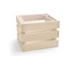 White painted wood square wine container 12.04x10.94x8.94 inch
