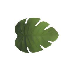 Eva green pvc leaf shaped placemat 14.56x18.50 inch