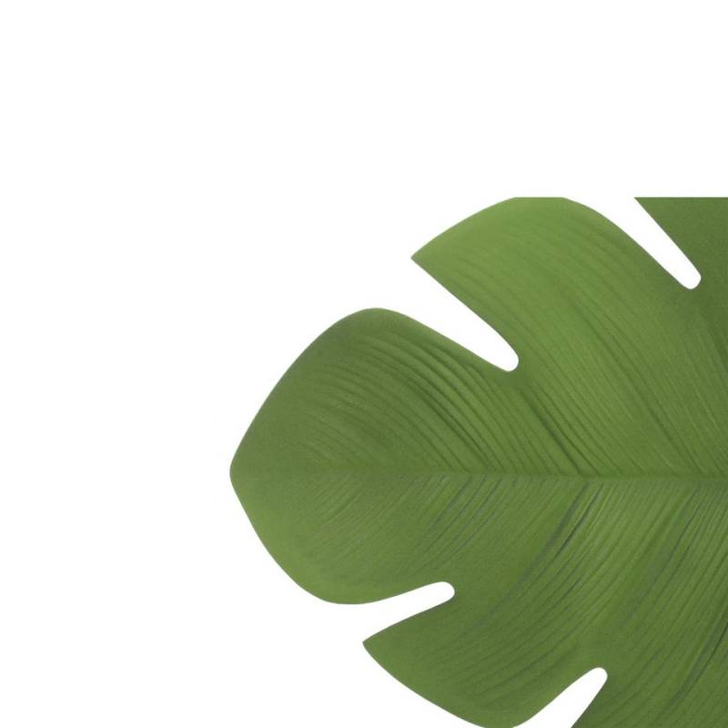 Eva green pvc leaf shaped placemat 14.56x18.50 inch