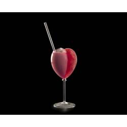 100% Chef Heart borosilicate glass with straw 9.80 oz.