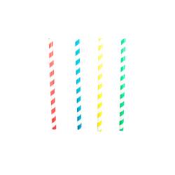 Spiral mixed colours paper straws 7.87x0.23 inch