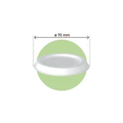 White bagasse lid 2.75 inch