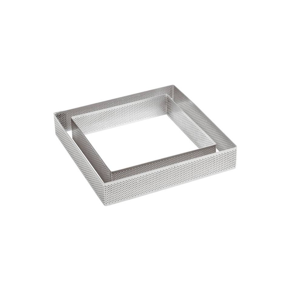 Square perforated stainless steel mould 2.75x2.75 inch