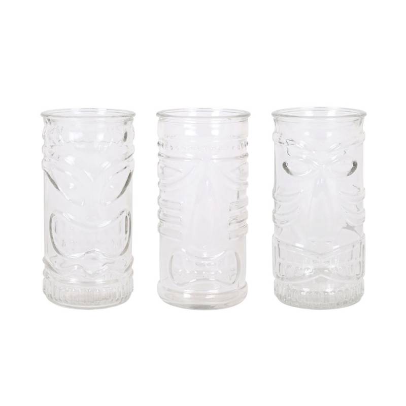 Tiki glass assorted decorations cl 50