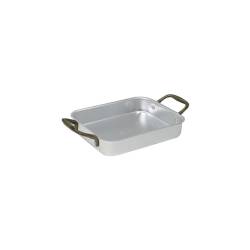 Rectangular aluminium roasting pan with 2 handles 7.87x6.30 inch