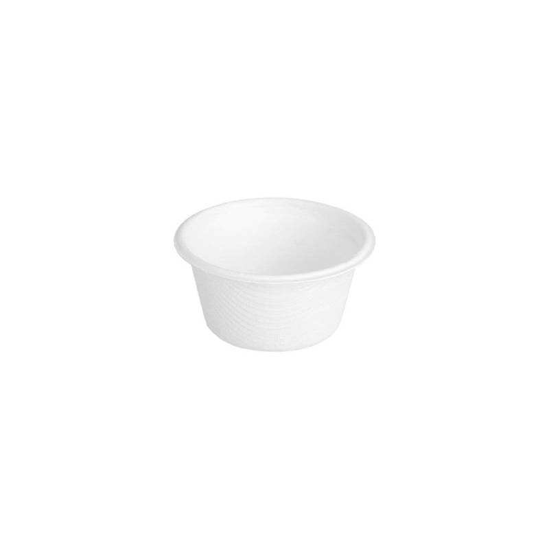 White bagasse round cup 1.86 oz.