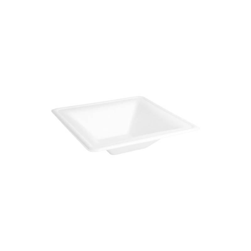 Bionic white bagasse soupe cup 6.30x6.30x1.57 inch