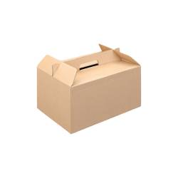 Kraft cardboard take-away box 11.02x7.87x5.90 inch