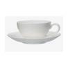 Tazza con piatto Apulum in porcellana bianca cl 30