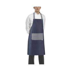 Egochef Rock Jeans apron with bib and pocket 