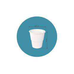 Organic white bagasse cup 2.11 oz.