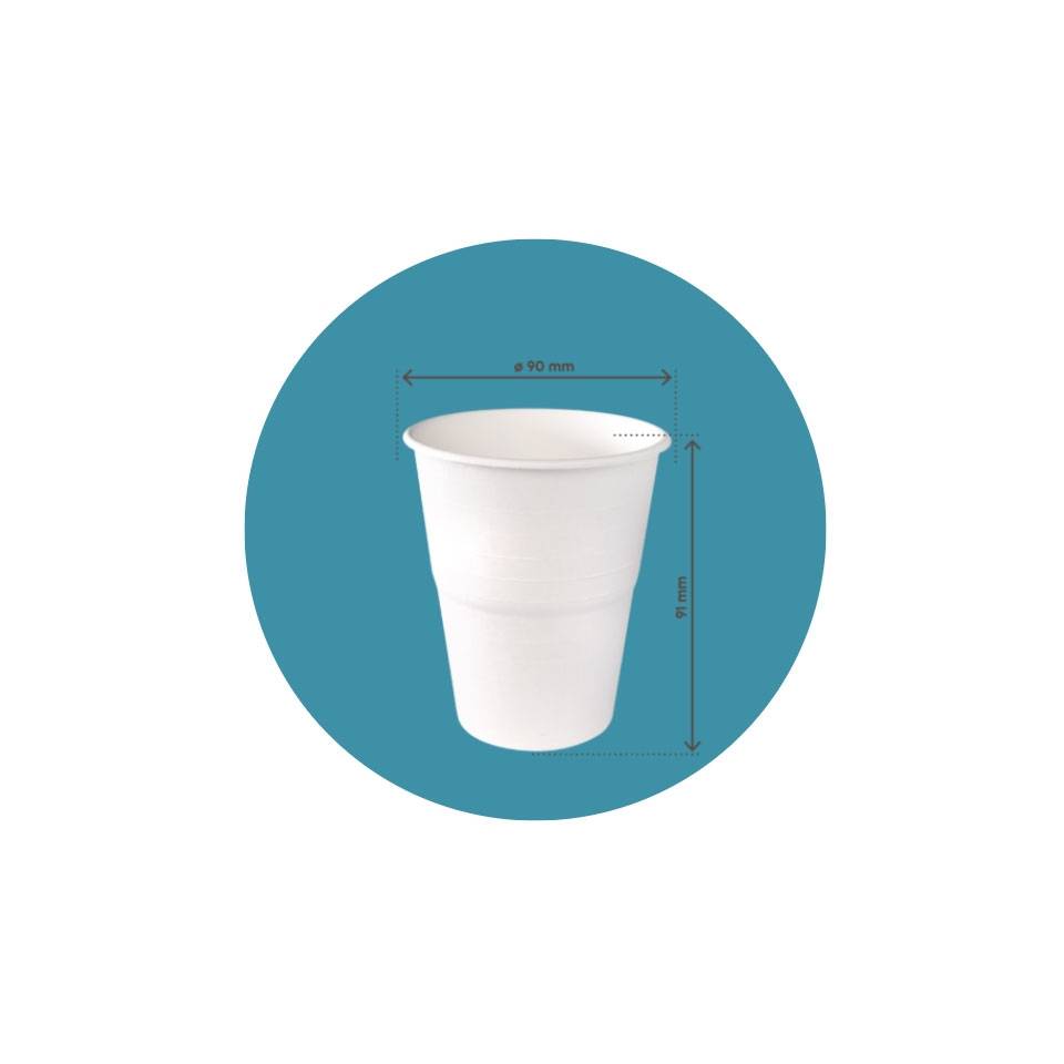 Organic white bagasse cup 11.83 oz.