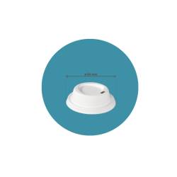 White bagasse bio lid 3.34 inch