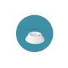 White bagasse bio lid 3.34 inch